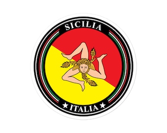 Sicilia Italy Flag Stickers - Show Your Sicilian Pride with Quality Decals