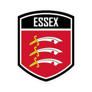 Essex County England Flag Emblem Stickers