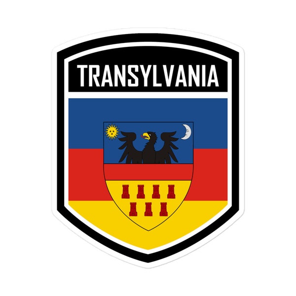 Transylvania Pride Flag Emblem Stickers: Perfect for Laptops, Water Bottles, and More