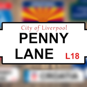 Penny Lane Liverpool Street Sign Adesivi