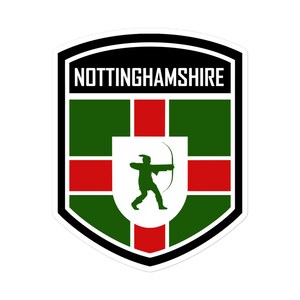 Nottinghamshire County England Flag Emblem Stickers