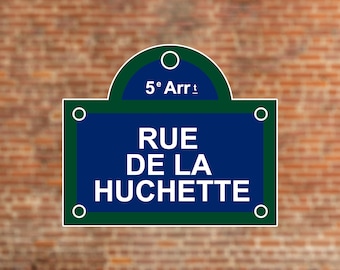 Rue De La Huchette, Paris Street Sign Stickers