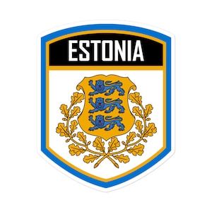 Estland wapen embleem vinylstickers - Estse geschenk