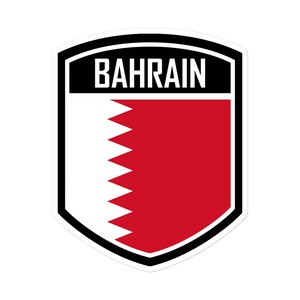 Bahrain Flag Emblem Stickers