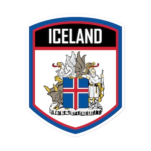 Adesivi emblema stemma dell'Islanda