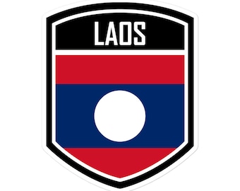 Laos Flagge Emblem Aufkleber