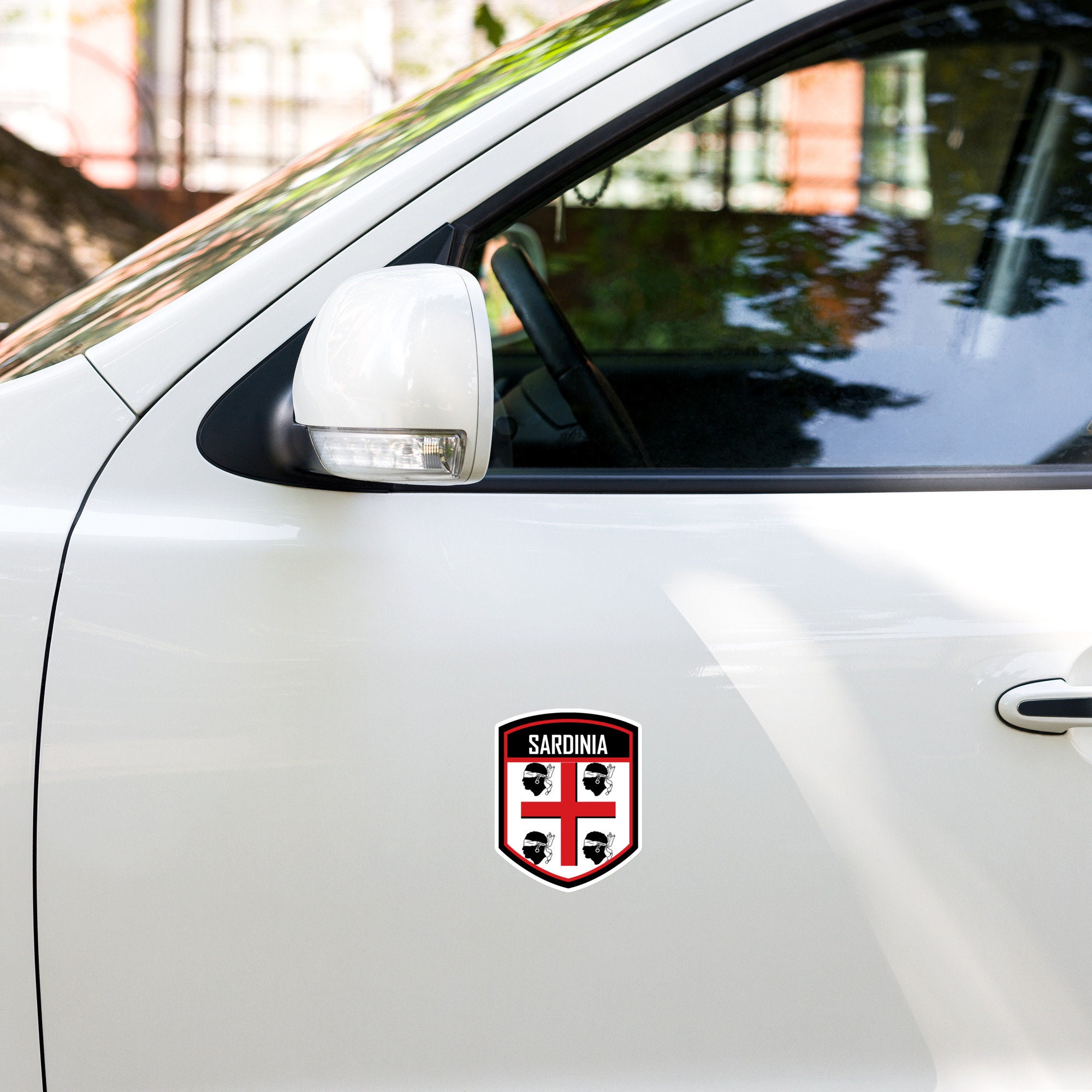 4x Sardinia Flag Stickers – Car Motorcycle Suitcase Laptop – Akacha