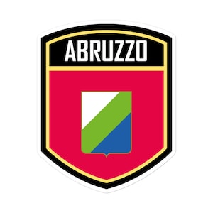 Abruzzo Italy Flag Emblem Stickers | Abruzzo Italia Decals