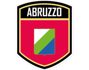 Abruzzo Italy Flag Emblem Stickers | Abruzzo Italia Decals