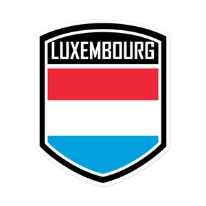 Luxembourg Flag Emblem Stickers