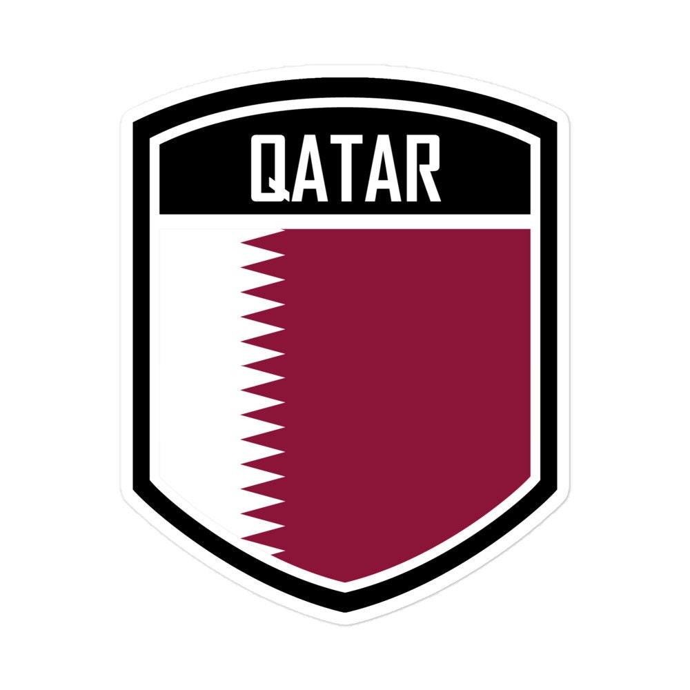 Adesivi con emblema della bandiera del Qatar