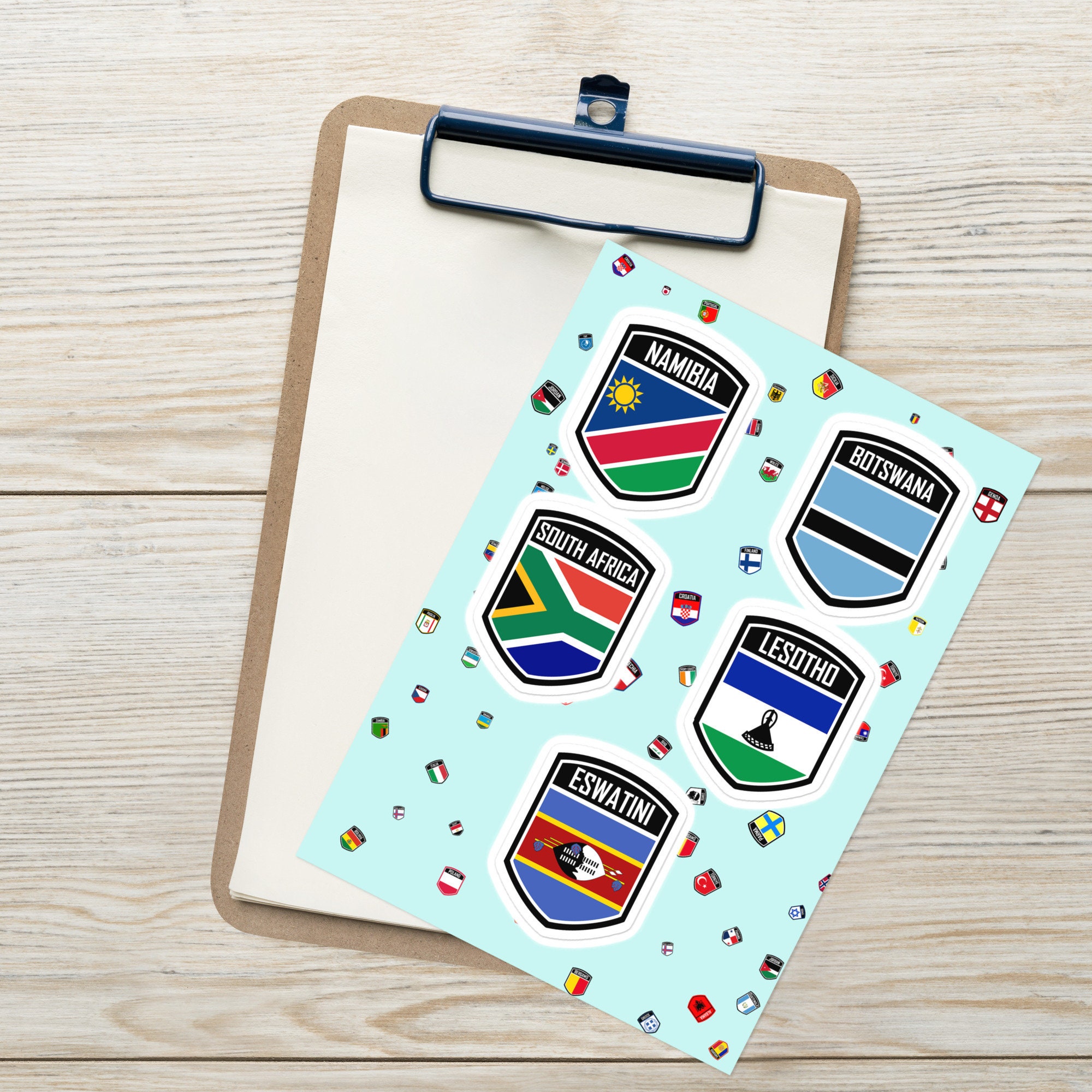 Southern African Emblem Sticker Pack: Namibia, Botswana, South Africa ...
