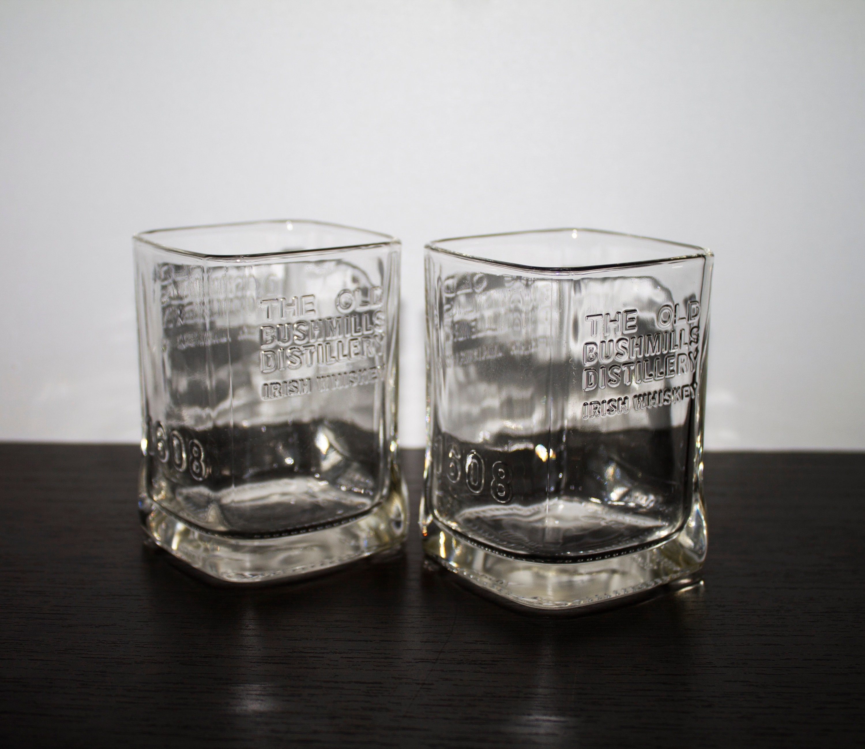 Vintage glasses for BUSHMILLS whiskey. set of 2 glasses. | Etsy