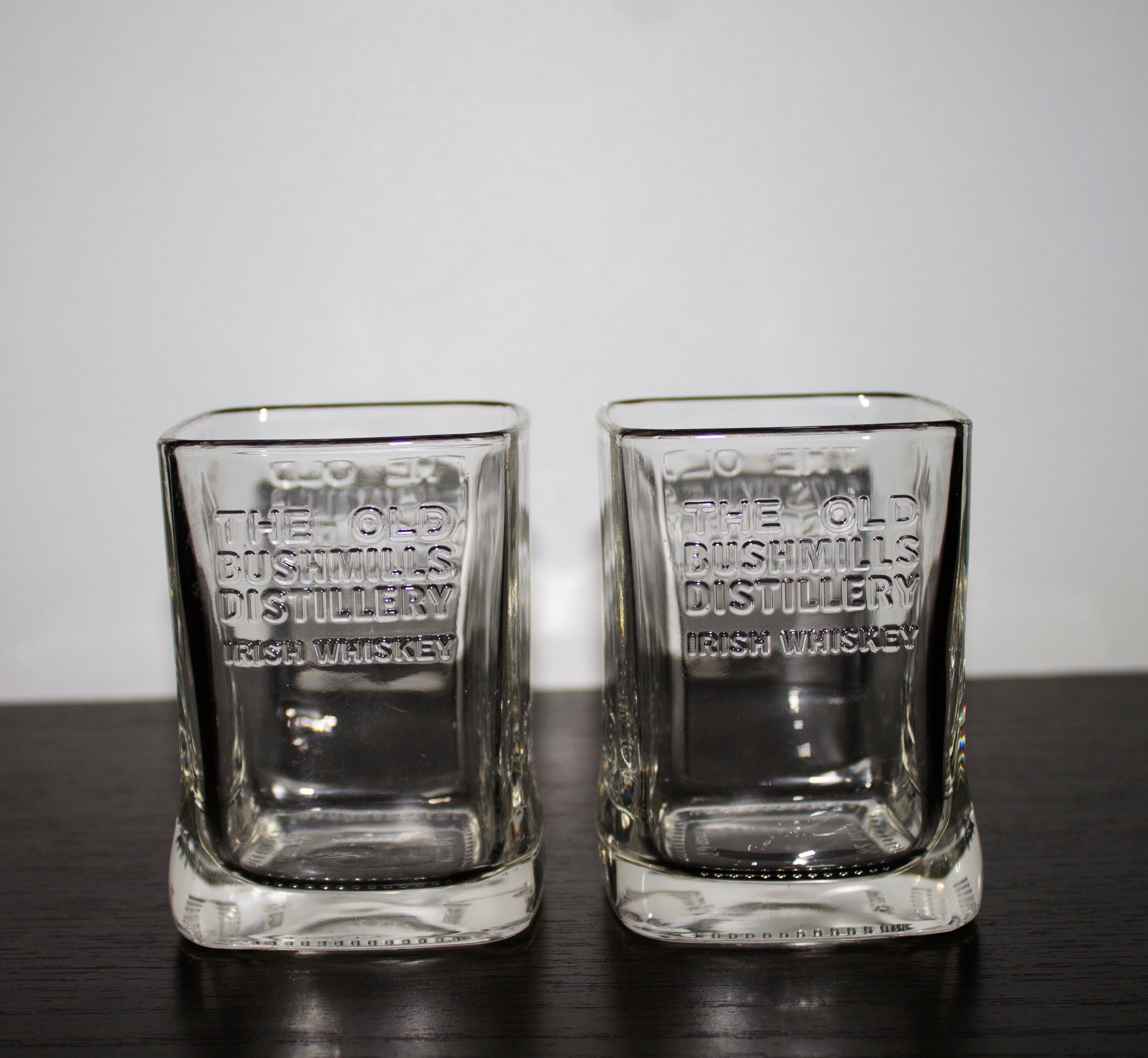 Vintage glasses for BUSHMILLS whiskey. set of 2 glasses. Etsy