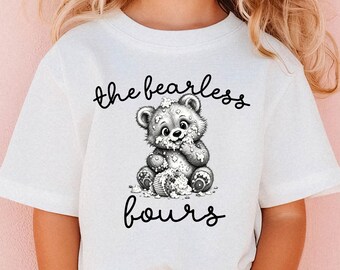 Bear Fourth Birthday Shirt for Girls, Cute 4 Year Old Party Tee, Woodland Animal Birthday Outfit, Bearly Four Toddler Gift