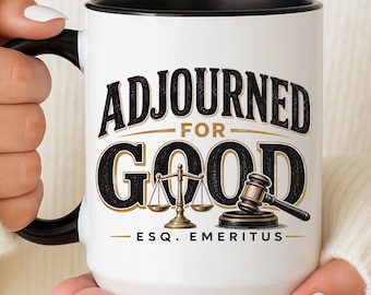 Lawyer Retirement Gift For Him, Judge Prosecutor Defense Attorney Coffee Mug, Funny Legal Retiring Gift Idea, Law Professor Retirement