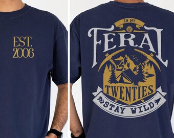 20th Birthday Adventure Tee, Stay Wild Mountain Gift for Brother, Son, Boyfriend or Husband