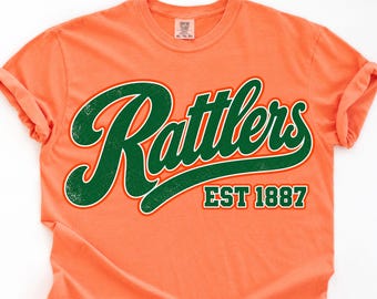 Rattlers HBCU Inspired Shirt, Tallahassee College Pride Tee, Orange Green Homecoming Apparel, Alumni Weekend Style