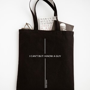 Christian Tote Bag Gift, I Can’t But I Know A Guy Quote, Bible Study Group Gift Idea, Faith Tote Bag For Women, Pastor Appreciation Gift