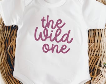 1st Birthday Outfit For Baby Girl Or Boy, The Wild One Baby Bodysuit, Cute Minimalist Infant Gift, Funny Niece Nephew Birthday Idea