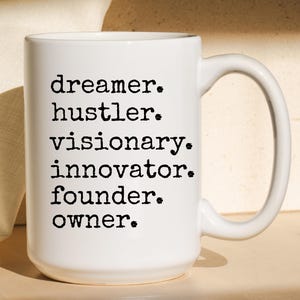 Small business owner mug, Entrepreneur gift, Grand opening mug, company anniversary gift, Founder coffee cup, Business milestone Gift for He