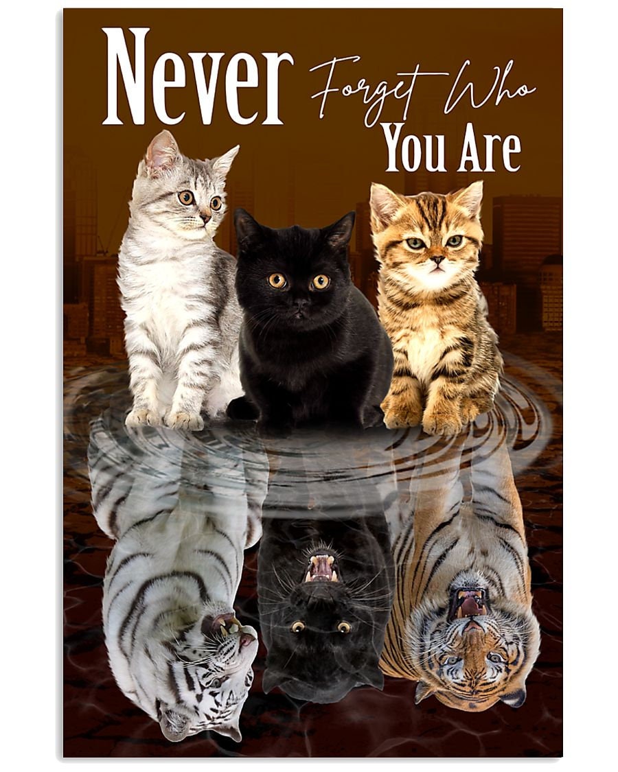 Cat Tiger Reflection Canvas Prints Never Forget Who You Are | Etsy