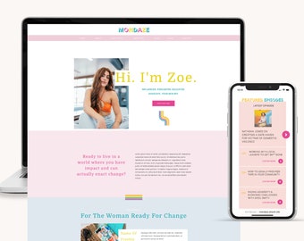 Showit Website Template for Coaches, Advocates, Bloggers and Podcasters