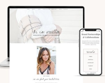 Showit Website Template for Influencers, Coaches, Fashion Bloggers, Designers, Social Media Mangers & Creatives