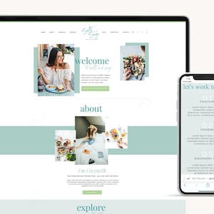 Showit Website Template for Coaches, Influencers, Food Bloggers, Photographers, Show it website template, Website Template for Podcasters