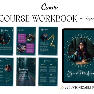 Canva EBook & Course Workbook Templates, Lead Magnet, Opt In Freebie, Boho Gold Design, Checklist, Celestial Goddess Templates - Iris