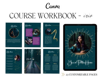 Canva EBook & Course Workbook Templates, Lead Magnet, Opt In Freebie, Boho Gold Design, Checklist, Celestial Goddess Templates - Iris