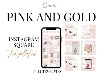 Pink Fashion & Beauty Instagram Posts Canva Templates for Luxury Brands, Entrepreneurs and Influencers | Social Media Templates