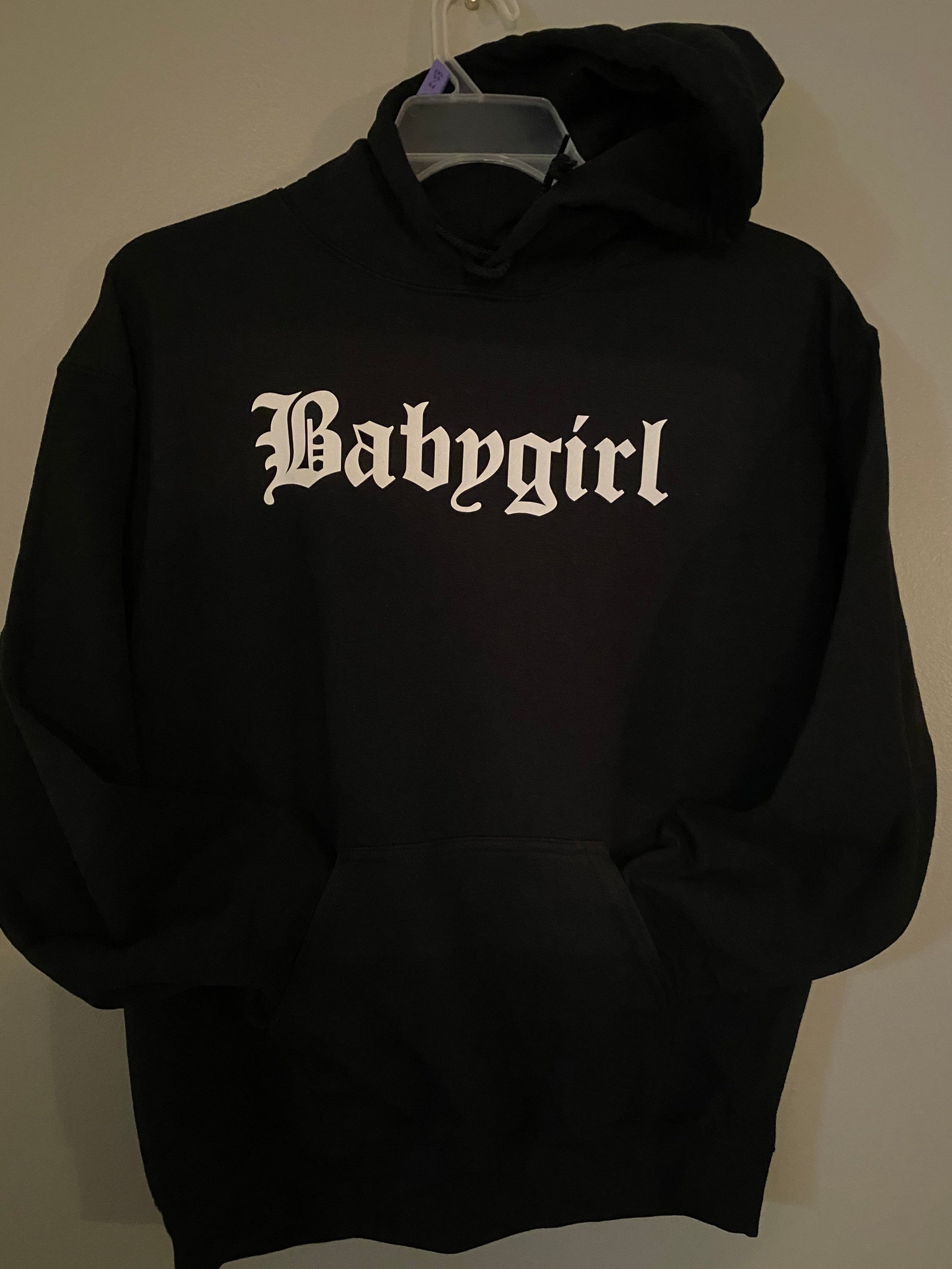Baby girl unisex hoodie / babygirl black sweater / old English Etsy