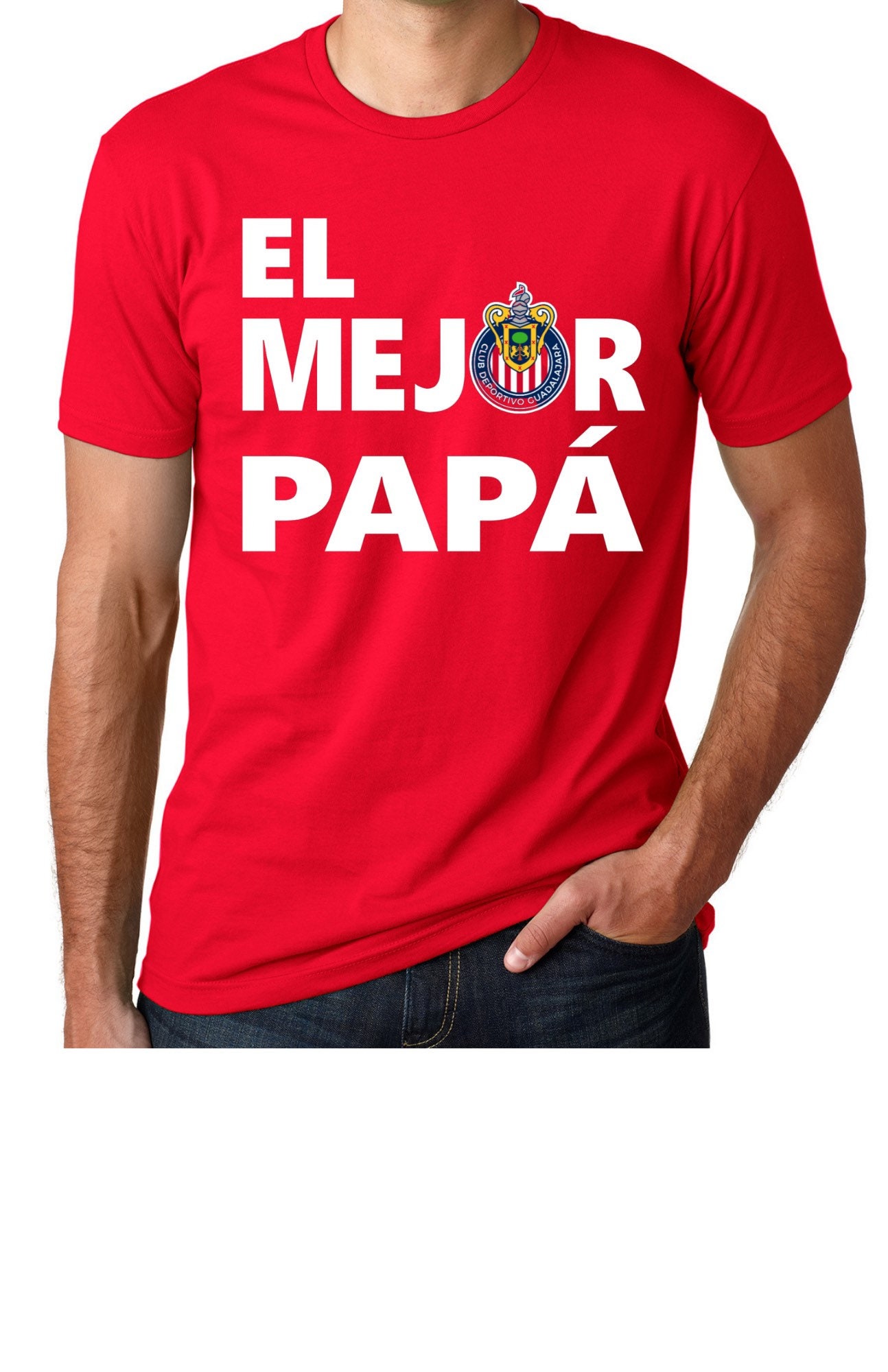 El mejor papá t-shirt / chivas del Guadalajara/ regalo para | Etsy