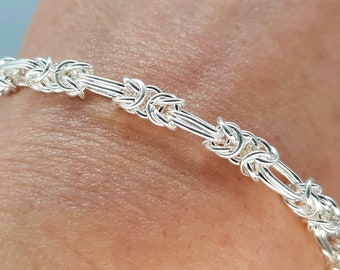 ブレスレット SCUDO bay tree bracelet half chain SBN.22S15 Byzantine Chain Bracelet 2.95mm Hollow 14K Yellow Gold