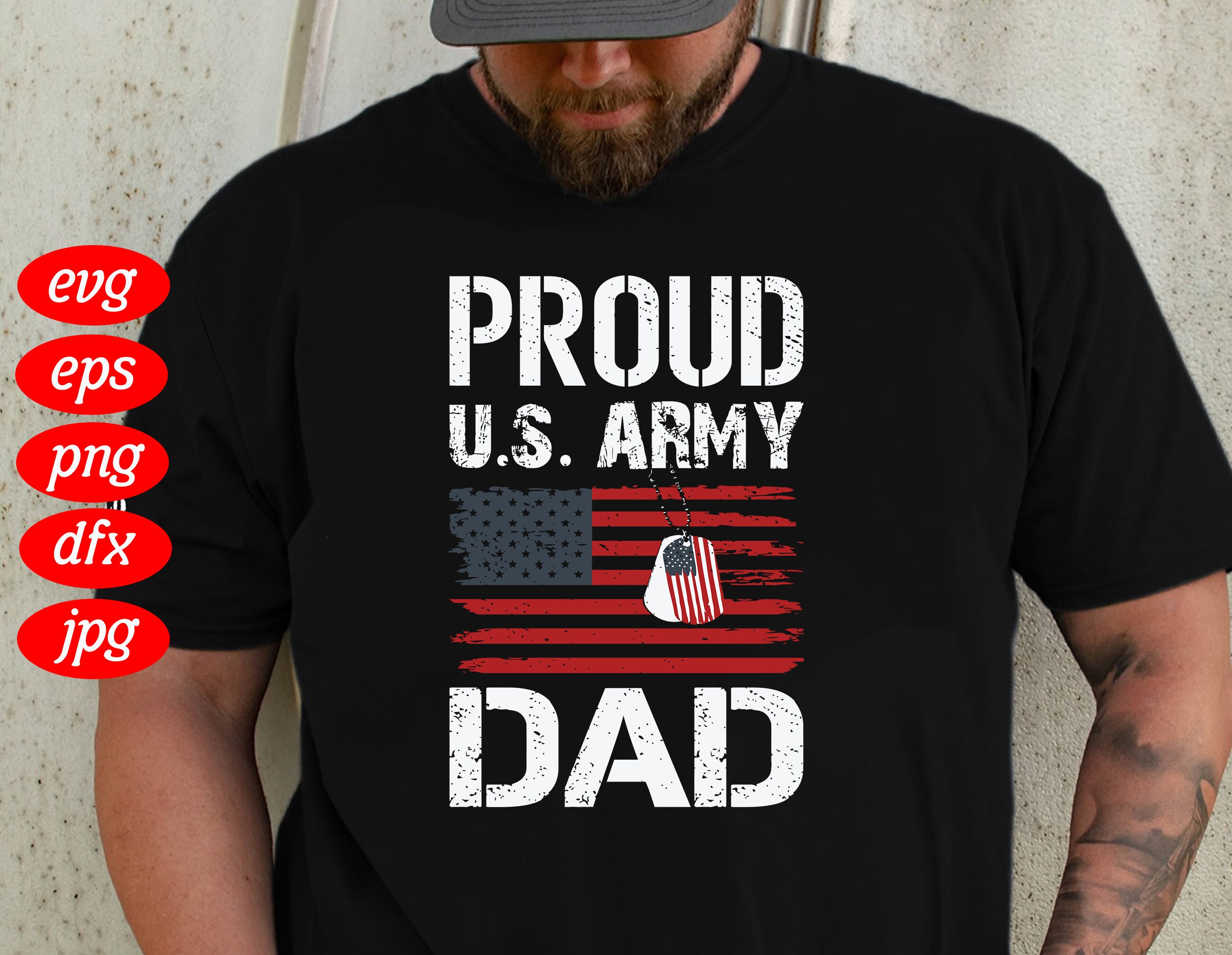 Proud Us Army Dad SVG US Soldier Svg Veteran Svg Dog Tag Etsy