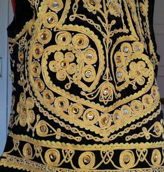 Unisex vintage afghan waistcoat - image 3