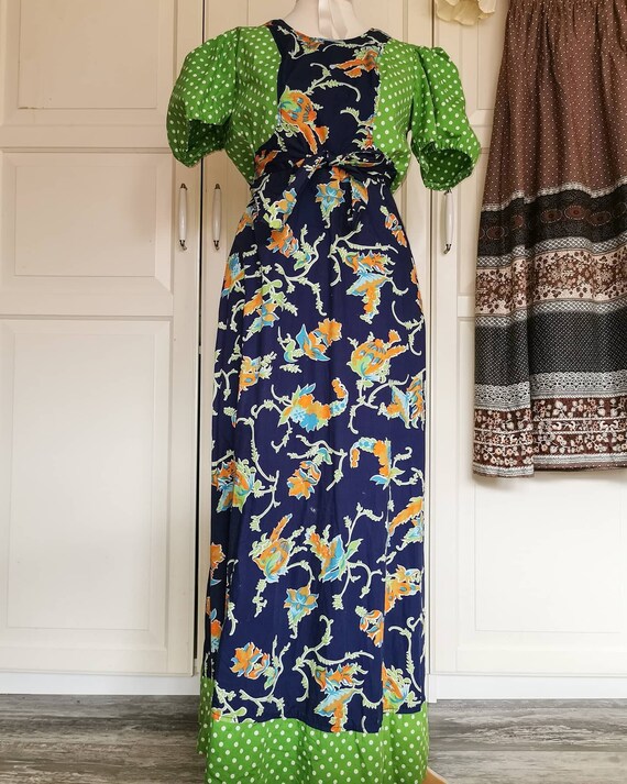 70s vintage paisley dress - image 2