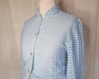 VINTAGE 1950 CARDIGAN blue