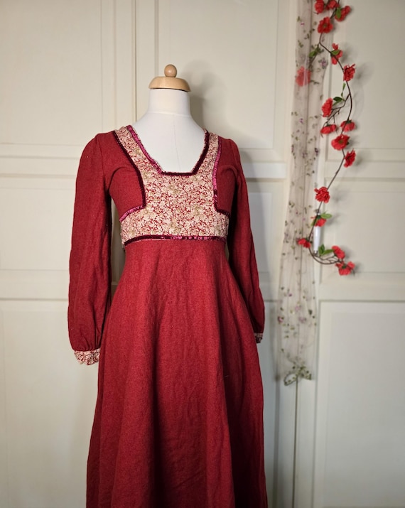 hippie red dress Red Grecian Bohemian Dress, Hippie Long Dress, Boho Gypsy Style