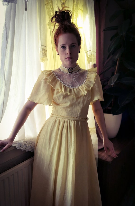 Gele prairie jurk