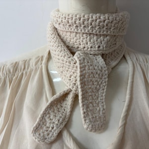 Crochet Handknit Sophie Scarf,Small Knitted Scarf,Knitted Neck Scarf,Small Skinny Neckerchief,Sophie Scarf Soft,Handmade Gift,gift for her