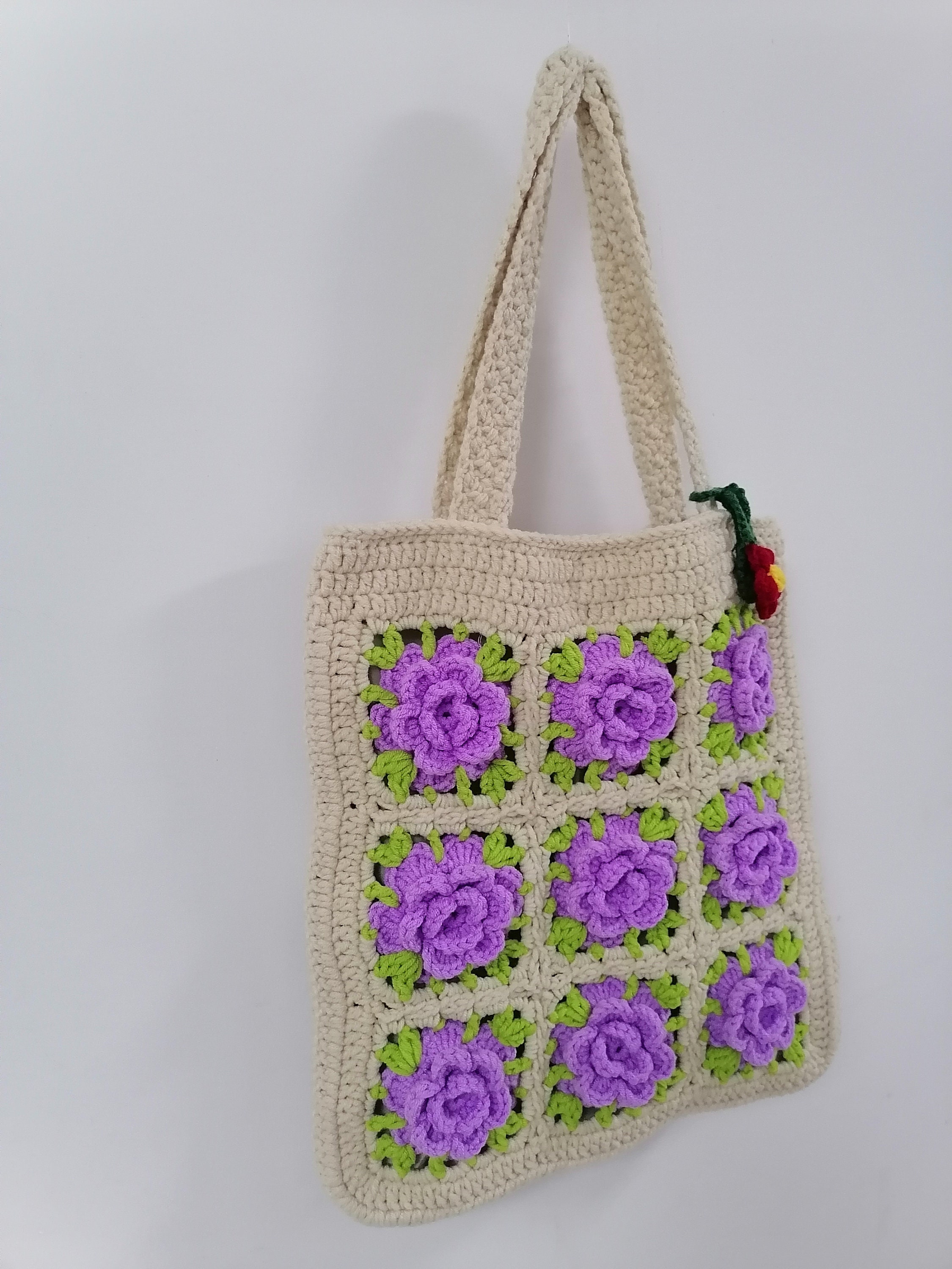 Granny Square Crochet Bagcrochet Bagcrochet Shoulder | Etsy