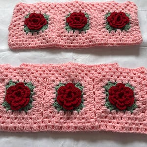 Roses Car Sun Visor Cover,Flower Crochet Car Sun Visor custom cover,Interior Accessories,Gift for Women,Custom Decorative Design