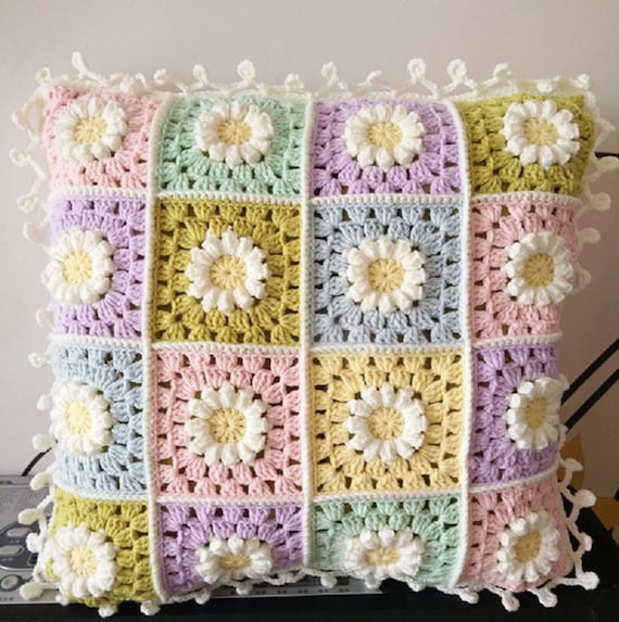 Unique, Handmade, Colourful Patchwork Pet Bed Cushion Double Sided 