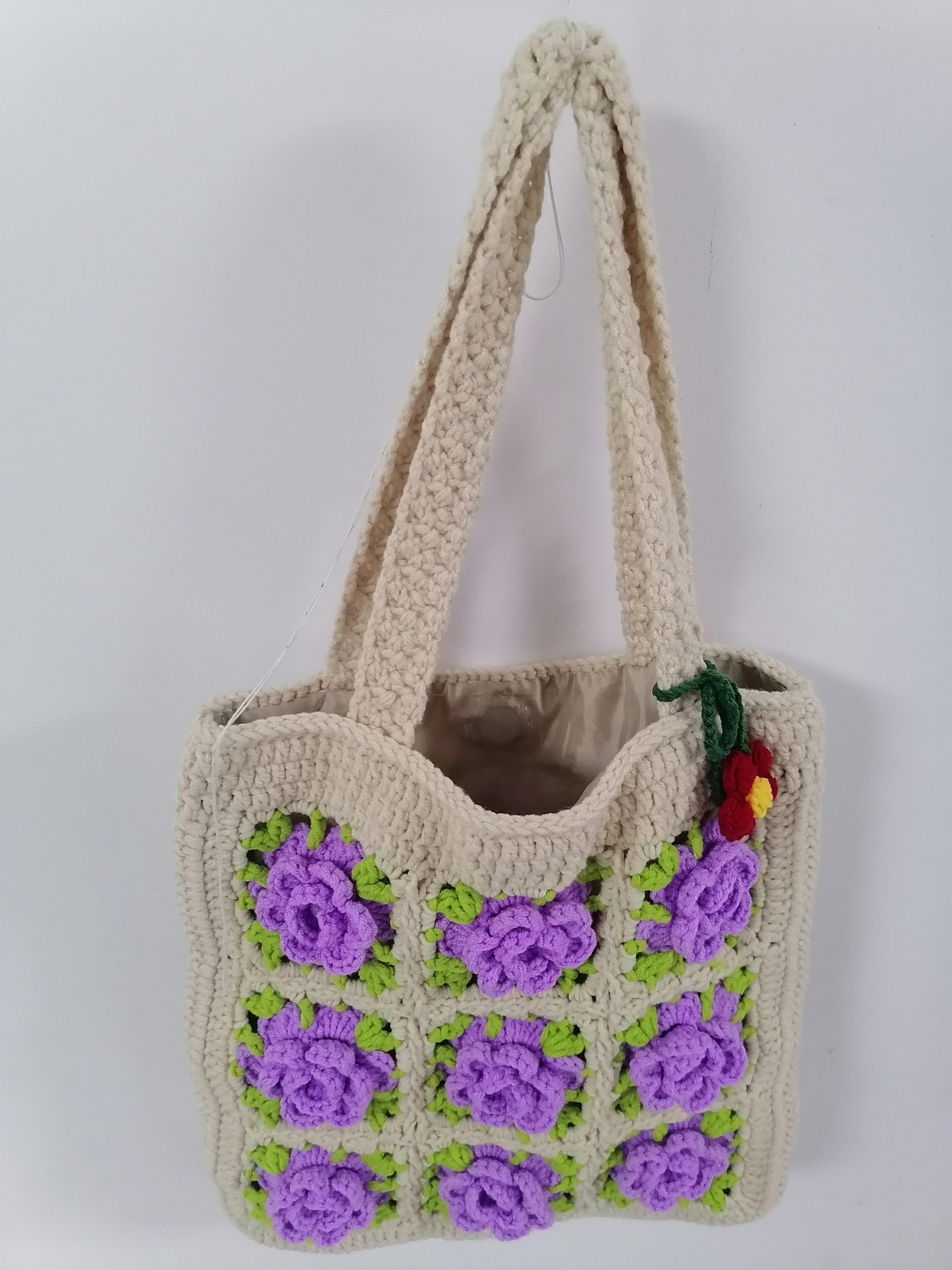 Granny Square Crochet Bagcrochet Bagcrochet Shoulder | Etsy
