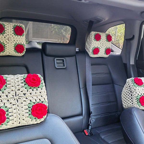 Crochet Car Headrest Cover Pattern Etsy