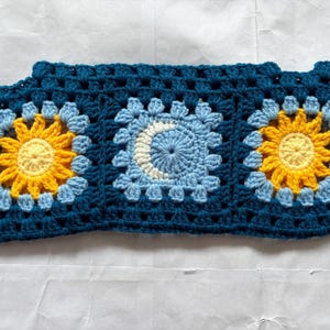 Sun Moon Car Sun Visor Cover,Flower Crochet Car Sun Visor custom cover,Interior Accessories,Gift for Women,Custom Decorative Design