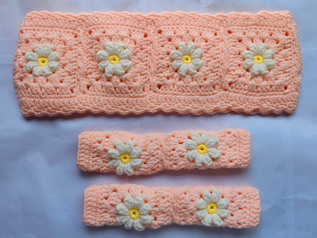 crochet-steering-wheel-coversunflower-steering-wheel-cover-etsy
