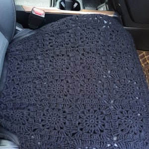 Car Seat Covers,Crochet Sunflower Seat Cover Set,Black car seat cover for Women Men,Crochet cute Seat Belt Cover,Car Accessories Decorations